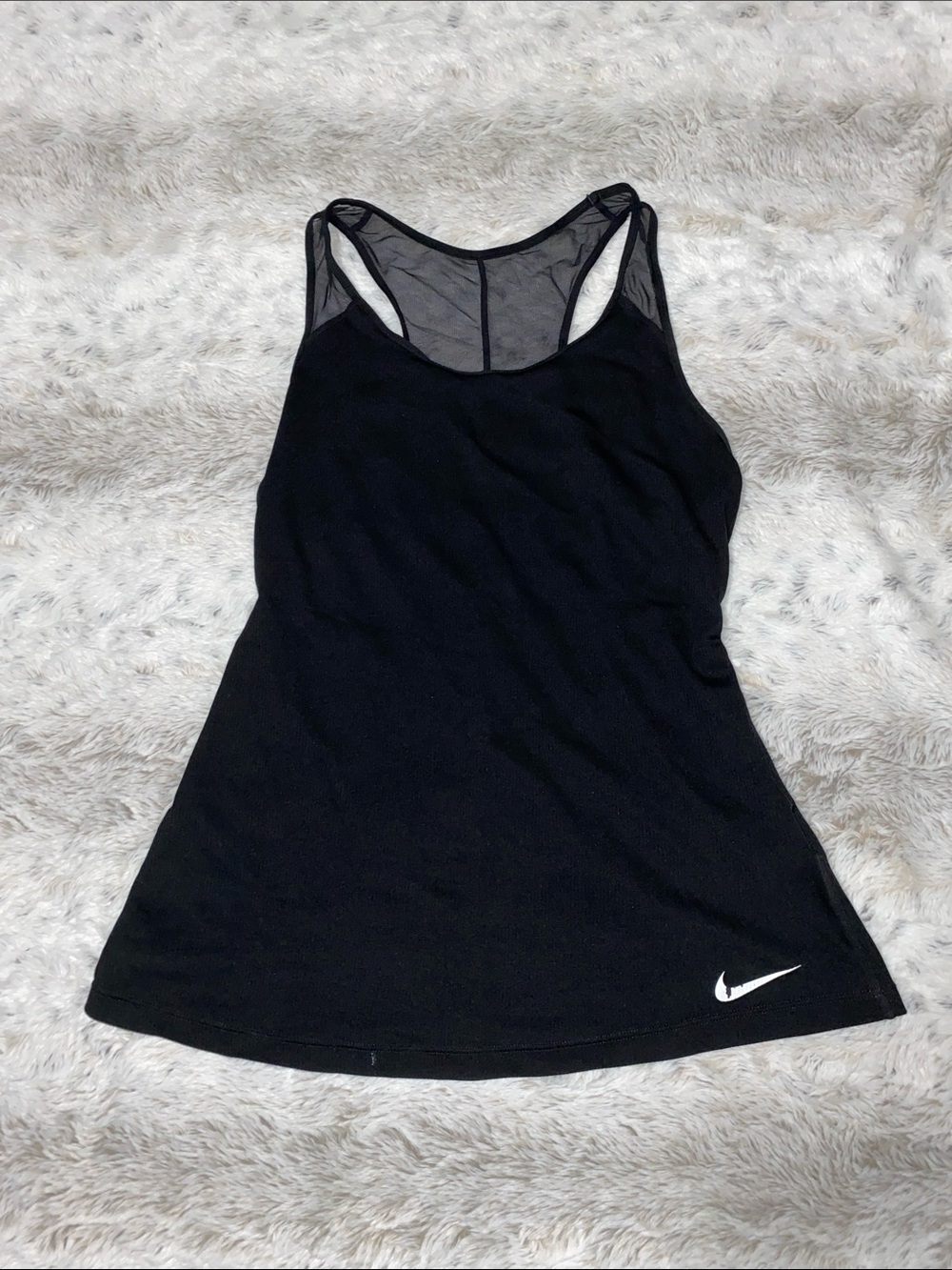 Nike Black Racerback Mesh-Back Tank Top